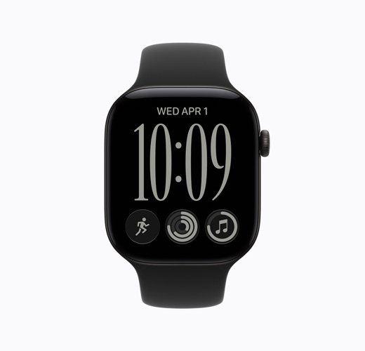 Apple Watch Series 11, Jet Black colour, side exterior
