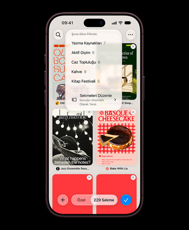 iPhone 18 Pro, Burgonya, önden görünümünde ekranında otuz dakikalık sağlıklı tarifler, Mexico City’nin en büyük parkı, sosyal medya lansman mail’i, hareketli görsellerin tarihi, kırık mantar ve en nadir pigment açıklaması hakkında Siri AI sohbetleri içeren Siri uygulaması gösteriliyor
