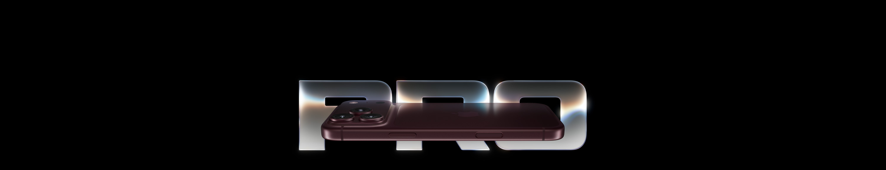 iPhone 18 Pro, color burdeos (rojo oscuro), parte trasera exterior, sistema de cámaras Pro Fusion en la parte superior, logo de Apple en el centro, lateral exterior, botón lateral, Control de Cámara, la palabra Pro escrita en el fondo