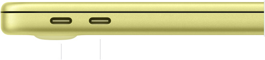 上蓋閉合的 MacBook Neo 13 吋配備 A18 Pro，展示左側的 USB 3 (USB-C) 埠與 USB 2 (USB-C) 埠