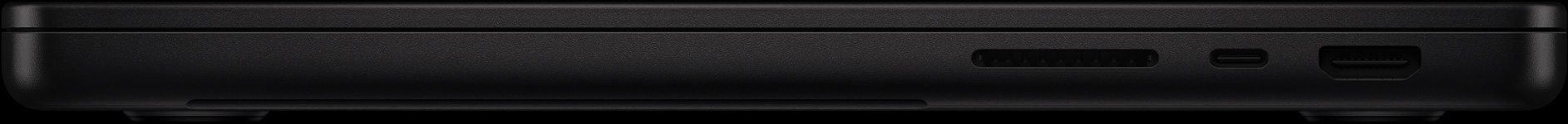 右側面：SDXC、1つのThunderboltポート、HDMI